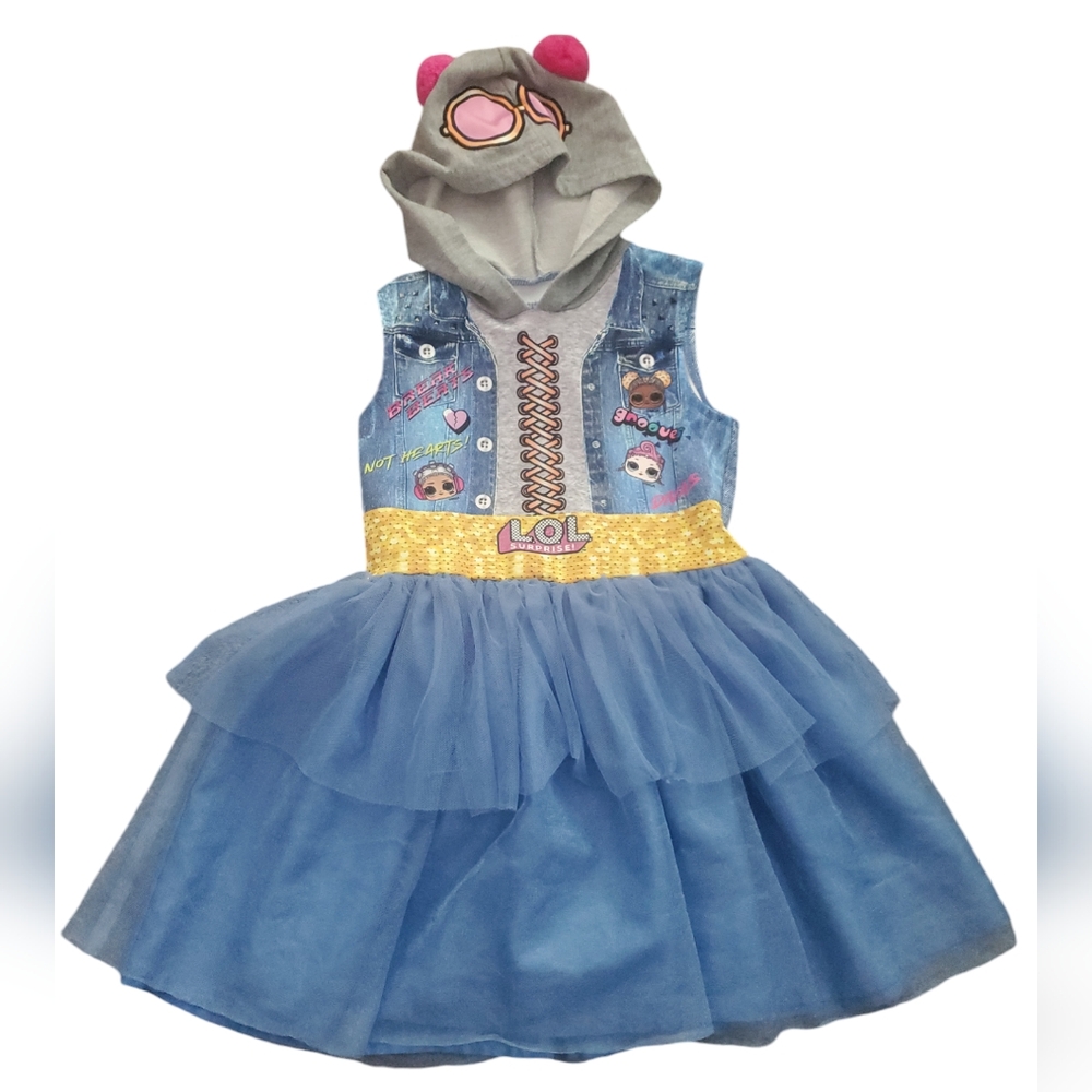 LOL Doll Dress with Hood and Tutu Size 6